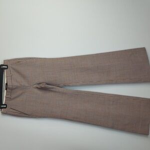 Theory Portland Houndstooth Flare Leg Pants Virgin Wool Blend Womens 0 Preppy